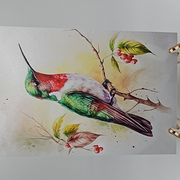 4x6‎ Hummingbird Watercolor Oil Painting Art Print - Picture 3 of 4